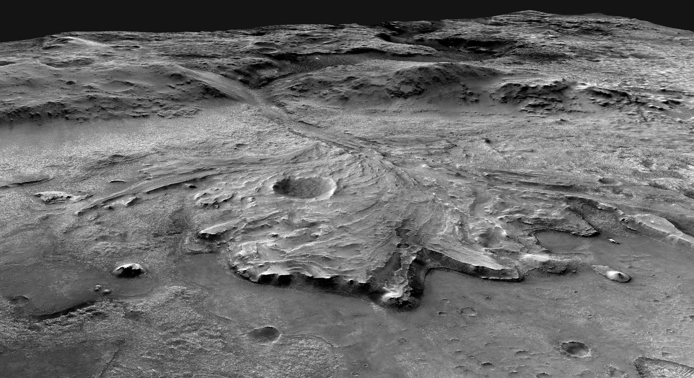 Complex waternetwerk vormde Jezero-krater op vroege Mars