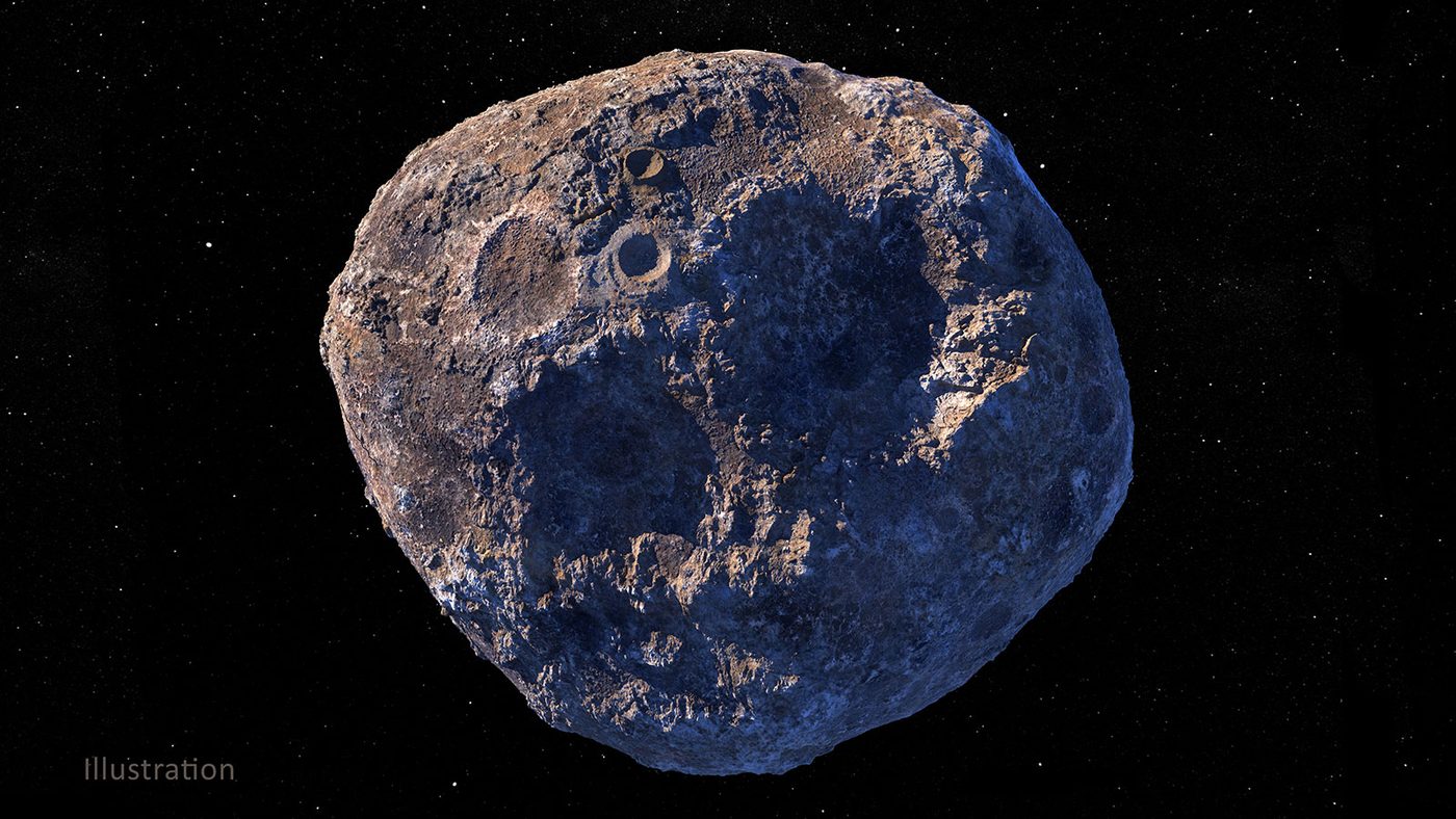 Gigantische krater op asteroïde Psyche kan onthullen of het een verloren planeetkern is